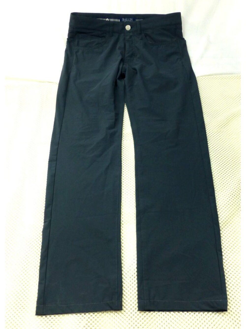 Ballin Mens Dark Grey Comfort Fit Trousers Crescent Waistband 17" Waist 30" Inse
